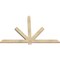 Ekena Millwork Kennewick Rough Sawn Timber Gable Bracket, Douglas Fir, 72"W x 48"H x 2"D x 4"F, 16/12 Pitch GBW072X48X0204KEN00RDF - alternate 2